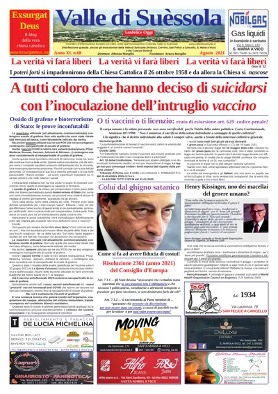 Prima pagina di Agosto 2021