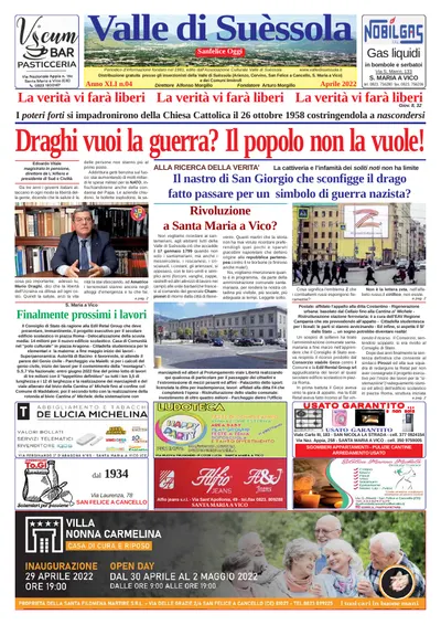 Prima pagina di Aprile 2022
