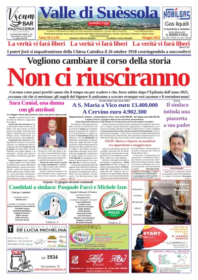 Prima pagina di Maggio 2022