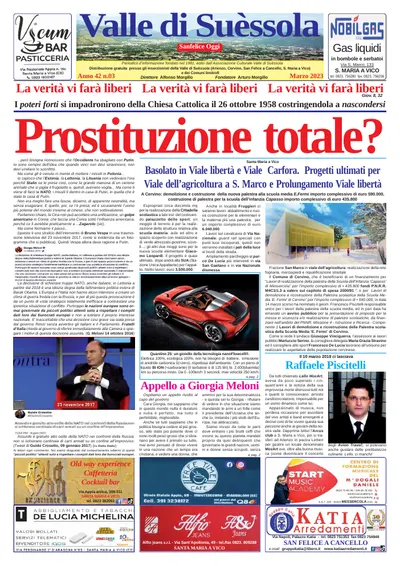 Prima pagina di Marzo 2023