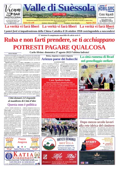 Prima pagina di Agosto 2023