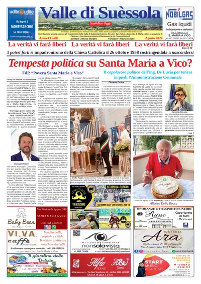 Prima pagina di Agosto 2024