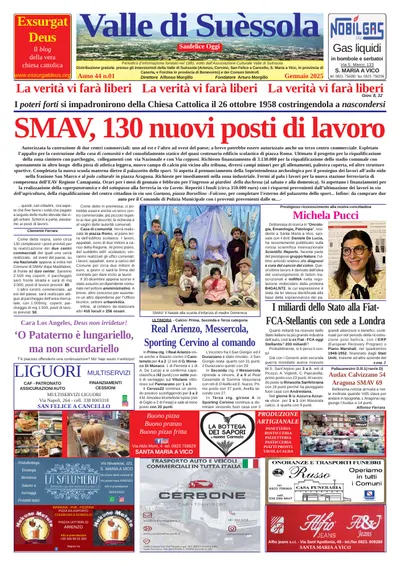 Prima pagina di Gennaio 2025