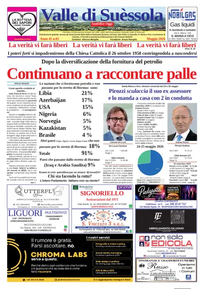 Prima pagina di Maggio 2026